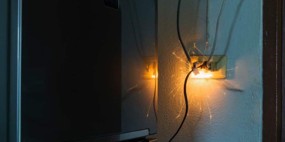 Damaged outdated breaker box with tripped breakers – professional Hot Shot Electric licensed experts diagnose and repair unsafe panels for home safety in Tulsa OK.