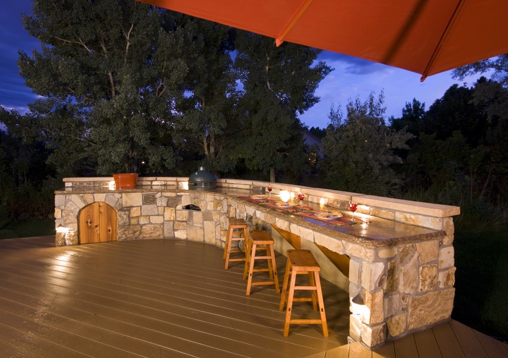 Expert Hot Shot Electric certified installation of outdoor kitchen electrical – professional Tulsa electricians wire safe GFCI outlets and lighting for patios.