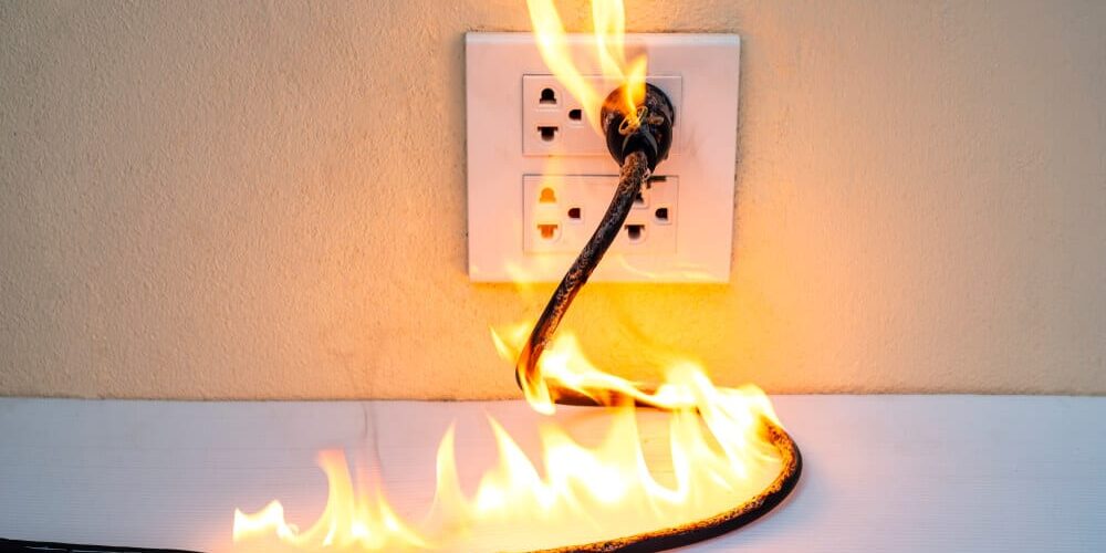 Unsafe aluminum branch wiring showing signs of arcing – certified Hot Shot Electric professionals safely upgrade connections for code-compliant home safety.