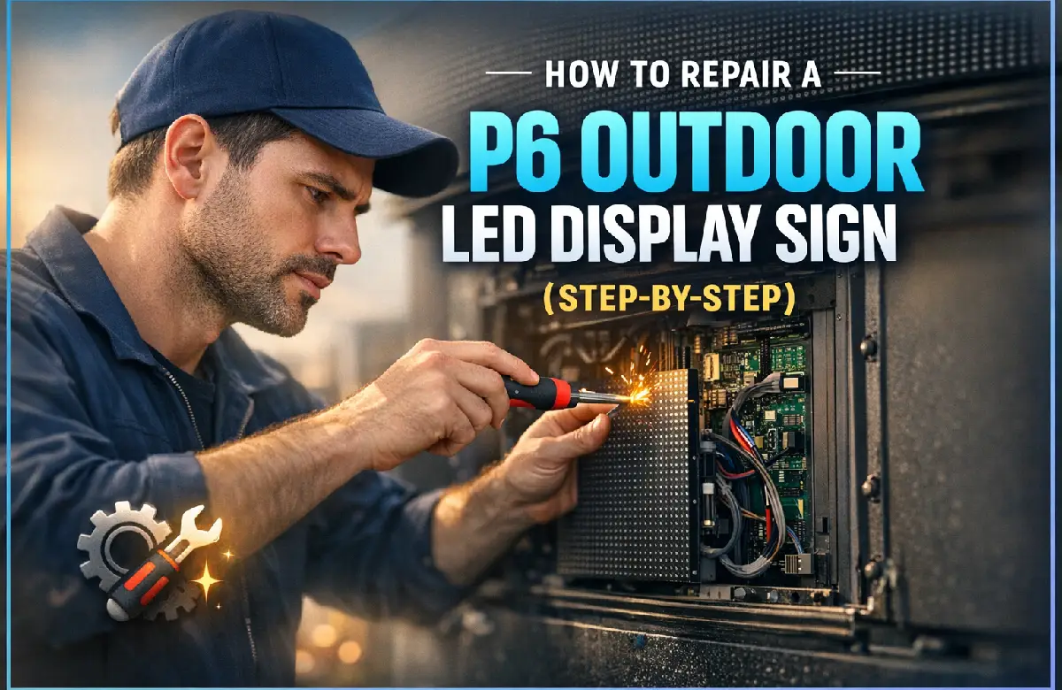 How to Repair a P6 Outdoor LED Display Sign (Step-by-Step)